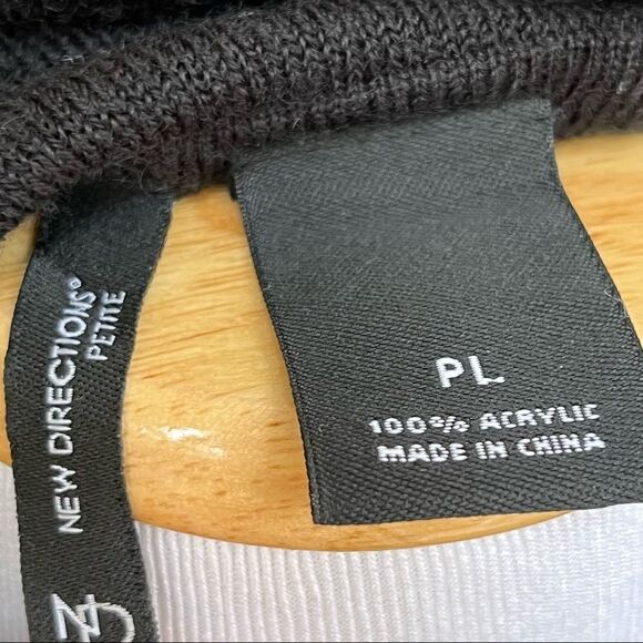 New Directions Soft Black Oversized Cowl Neck Sweater PL - Picture 7 of 7